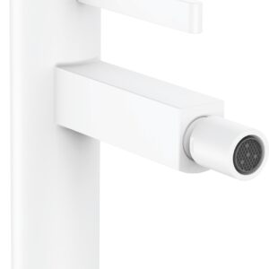 Baterie bideu Hansgrohe Finoris ventil push-open alb mat