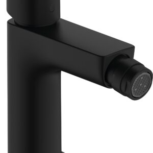 Baterie bideu Hansgrohe Logis 110 ventil pop-up negru mat