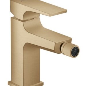 Baterie bideu Hansgrohe Metropol cu ventil push-open bronz periat