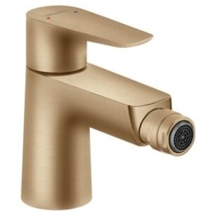 Baterie bideu Hansgrohe Talis E cu ventil pop-up bronz periat