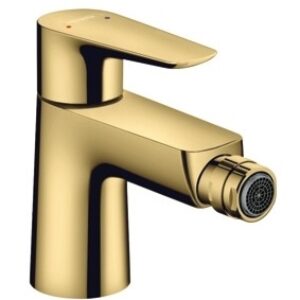 Baterie bideu Hansgrohe Talis E cu ventil pop-up gold optic lustruit