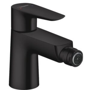 Baterie bideu Hansgrohe Talis E cu ventil pop-up negru mat