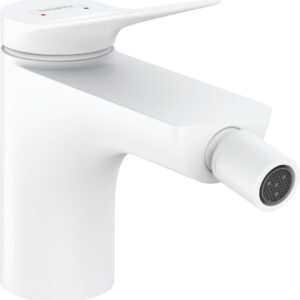 Baterie bideu Hansgrohe Vivenis ventil pop-up alb mat