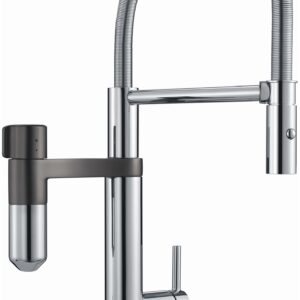 Baterie bucatarie Franke Vital Semi-Pro pipa flexibila cu 2 jeturi sistem filtrare integrat Crom/Gun Metal