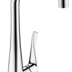 Baterie bucatarie Hansgrohe Metris 320 dus extractibil inox optic