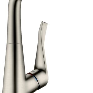 Baterie bucatarie Hansgrohe Metris dus extractibil finisaj inox optic