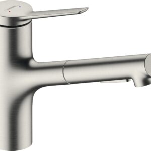 Baterie bucatarie Hansgrohe Zesis M33 cu pipa extractibila ComfortZone 150 sBox inox