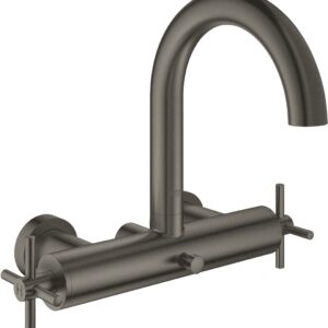 Baterie cada Grohe Atrio cu dubla comanda manare cruce brushed hard graphite