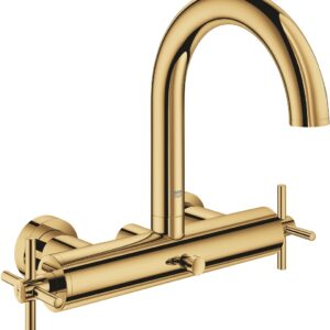 Baterie cada Grohe Atrio cu dubla comanda manare cruce cool sunrise