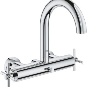 Baterie cada Grohe Atrio cu dubla comanda manare cruce crom