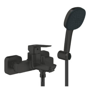 Baterie cada Grohe Cubeo cu set de dus Tempesta Cube 110 2 jet matte black
