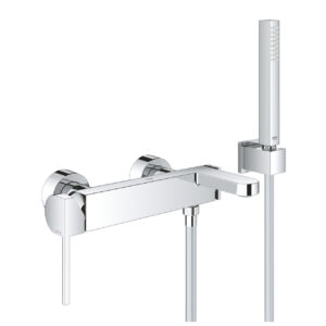 Baterie cada Grohe Plus cu set de dus cu agatatoare crom
