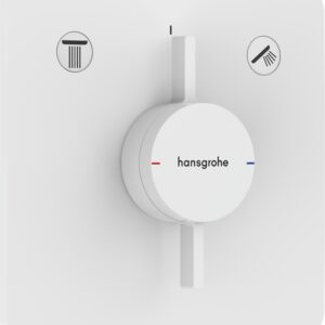Baterie cada - dus Hansgrohe DuoTurn Q cu doua functii montaj incastrat necesita corp ingropat alb mat