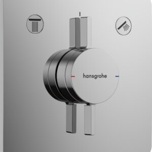 Baterie cada - dus Hansgrohe DuoTurn Q cu doua functii montaj incastrat necesita corp ingropat crom