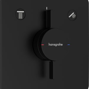 Baterie cada - dus Hansgrohe DuoTurn Q cu doua functii montaj incastrat necesita corp ingropat negru mat