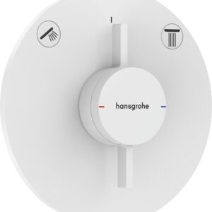 Baterie cada - dus Hansgrohe DuoTurn S cu doua functii montaj incastrat necesita corp ingropat alb mat