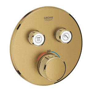 Baterie cada - dus termostatata Grohe Grohtherm SmartControl Round  montaj incastrat  necesita corp ingropat  brushed cool sunrise