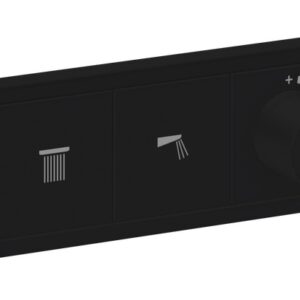 Baterie cada - dus termostatata Hansgrohe RainSelect cu 3 functii montaj incastrat necesita corp ingropat negru mat
