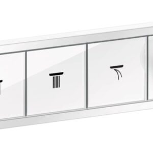 Baterie cada - dus termostatata Hansgrohe RainSelect cu 4 functii montaj incastrat necesita corp ingropat alb mat