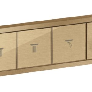 Baterie cada - dus termostatata Hansgrohe RainSelect cu 4 functii montaj incastrat necesita corp ingropat bronz periat