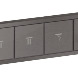 Baterie cada - dus termostatata Hansgrohe RainSelect cu 4 functii montaj incastrat necesita corp ingropat negru periat