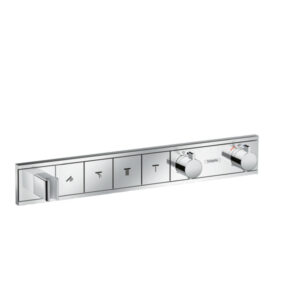 Baterie cada - dus termostatata Hansgrohe RainSelect cu 4 functii si agatatoare dus montaj incastrat necesita corp ingropat crom