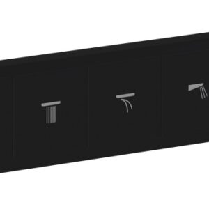 Baterie cada - dus termostatata Hansgrohe RainSelect cu 5 functii montaj incastrat necesita corp ingropat negru mat