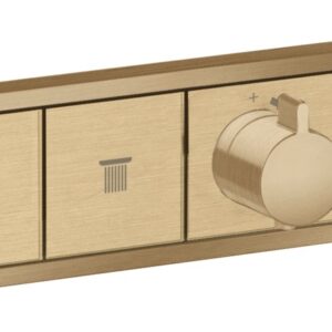 Baterie cada - dus termostatata Hansgrohe RainSelect cu montaj incastrat necesita corp ingropat bronz periat