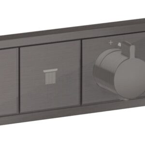 Baterie cada - dus termostatata Hansgrohe RainSelect cu montaj incastrat necesita corp ingropat negru periat