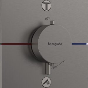 Baterie cada - dus termostatata Hansgrohe ShowerSelect Comfort E cu 2 functii montaj incastrat necesita corp ingropat negru periat