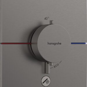 Baterie cada - dus termostatata Hansgrohe ShowerSelect Comfort E cu montaj incastrat necesita corp ingropat negru periat
