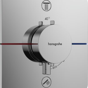 Baterie cada - dus termostatata Hansgrohe ShowerSelect Comfort Q cu 2 functii montaj incastrat necesita corp ingropat crom
