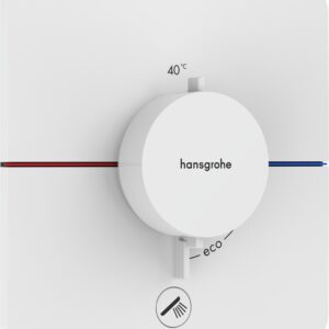 Baterie cada - dus termostatata Hansgrohe ShowerSelect Comfort Q cu montaj incastrat necesita corp ingropat alb mat
