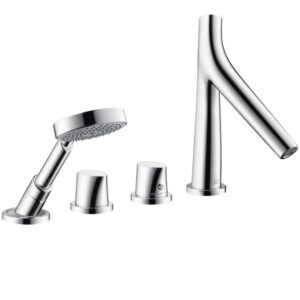 Baterie cu montaj pe cada Hansgrohe Axor Starck Organic 4 elemente necesita corp ingropat