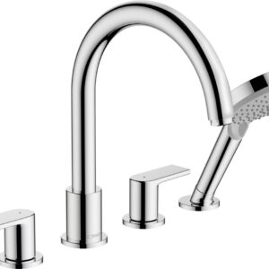 Baterie cu montaj pe cada Hansgrohe Vernis Shape cu 4 elemente crom