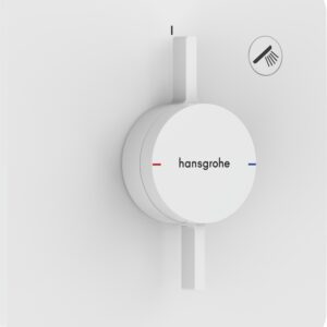 Baterie dus Hansgrohe DuoTurn Q cu montaj incastrat necesita corp ingropat alb mat