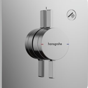 Baterie dus Hansgrohe DuoTurn Q cu montaj incastrat necesita corp ingropat crom