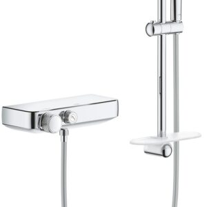 Baterie dus termostatata Grohe Grohtherm SmartControl cu set de dus cu bara de 600mm crom
