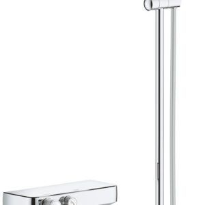 Baterie dus termostatata Grohe Grohtherm SmartControl cu set de dus cu bara de 900mm crom