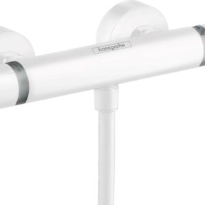 Baterie dus termostatata Hansgrohe Ecostat Comfort alb mat