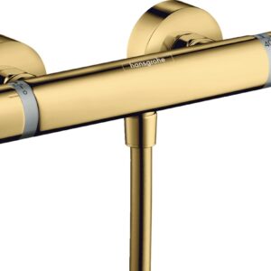 Baterie dus termostatata Hansgrohe Ecostat Comfort gold optic lustruit