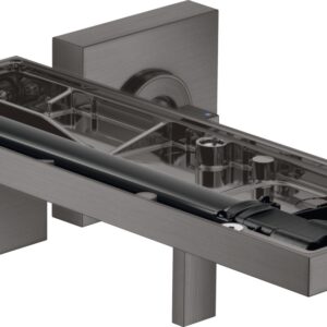Baterie lavoar Axor MyEdition cu pipa 221mm montaj incastrat fara placa superioara necesita corp ingropat crom negru periat