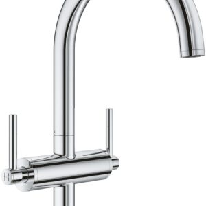 Baterie lavoar Grohe Atrio L cu dubla comanda crom