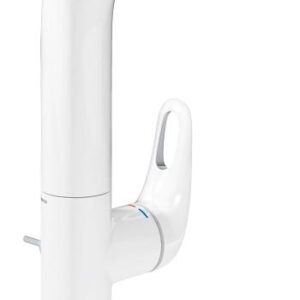 Baterie lavoar Grohe Eurostyle L pipa inalta ventil pop-up alb-crom