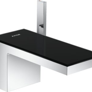 Baterie lavoar Hansgrohe Axor MyEdition 70 ventil push-open crom/sticla neagra