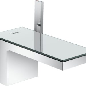 Baterie lavoar Hansgrohe Axor MyEdition 70 ventil push-open crom/sticla oglinda