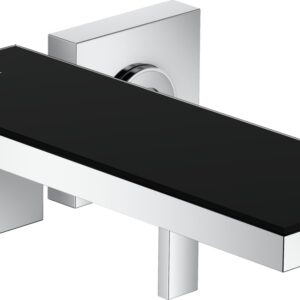Baterie lavoar Hansgrohe Axor MyEdition cu pipa 221mm montaj incastrat necesita corp ingropat crom/sticla neagra