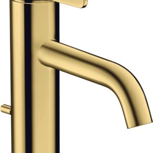 Baterie lavoar Hansgrohe Axor ONE 70 ventil pop-up gold optic lustruit