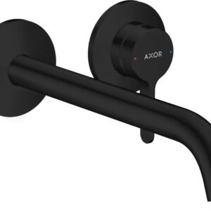 Baterie lavoar Hansgrohe Axor ONE cu pipa 220mm din 2 elemente necesita corp ingropat negru mat