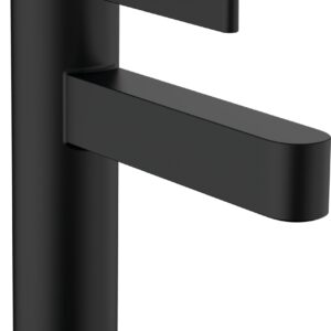Baterie lavoar Hansgrohe Finoris 100 ventil push-open negru mat